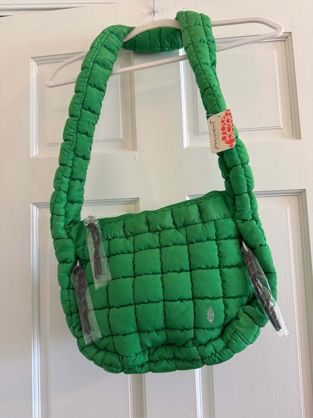 Free People Movement Quilted Mini Carryall Bag Kelly Green
